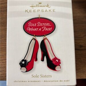 2010 Hallmark Keepsake Ornament - Sole‎ Sisters Red Heels Shoes Christmas